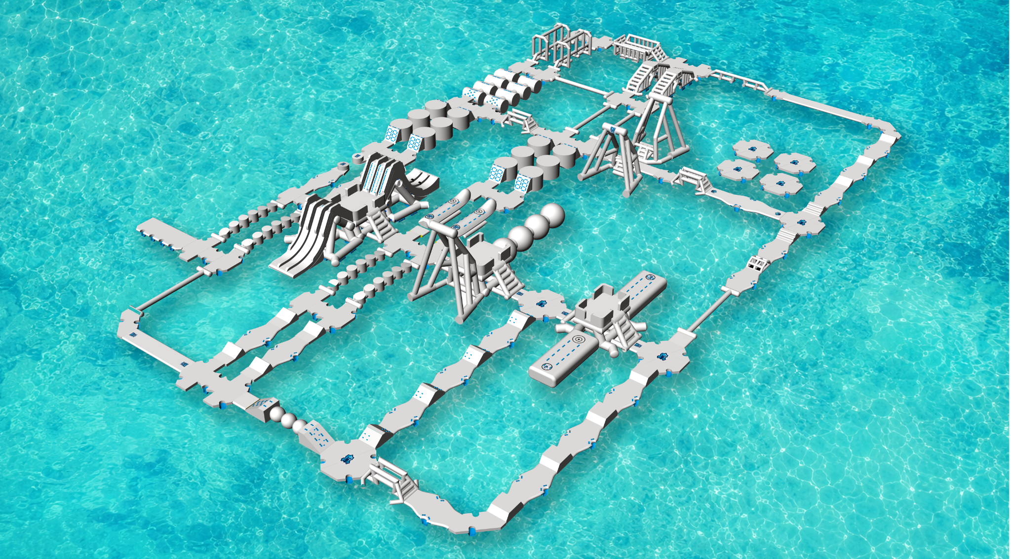 Current Aqua Warrior Redcliffe floating obstacle course plan